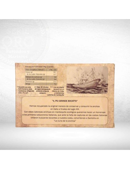 Filetes de Anchoa en Mantequilla Ecológica (12-14 ud)