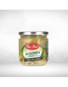 Alcachofas a la romana, en mitades